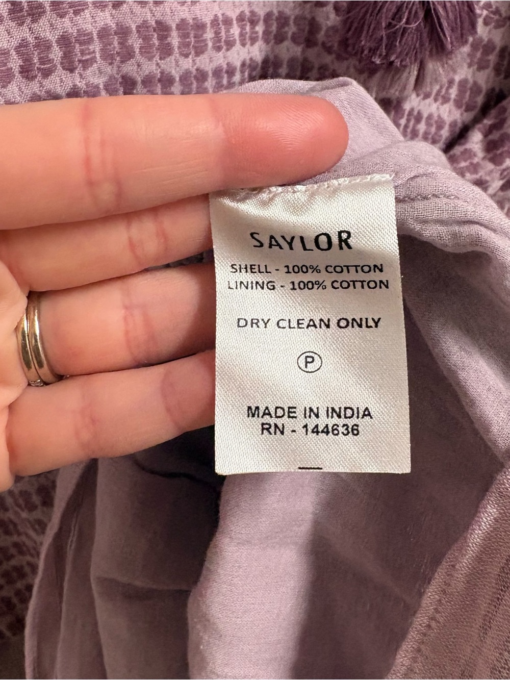 SAYLOR Malka Mini Dress purple Size L Large - Picture 6 of 8